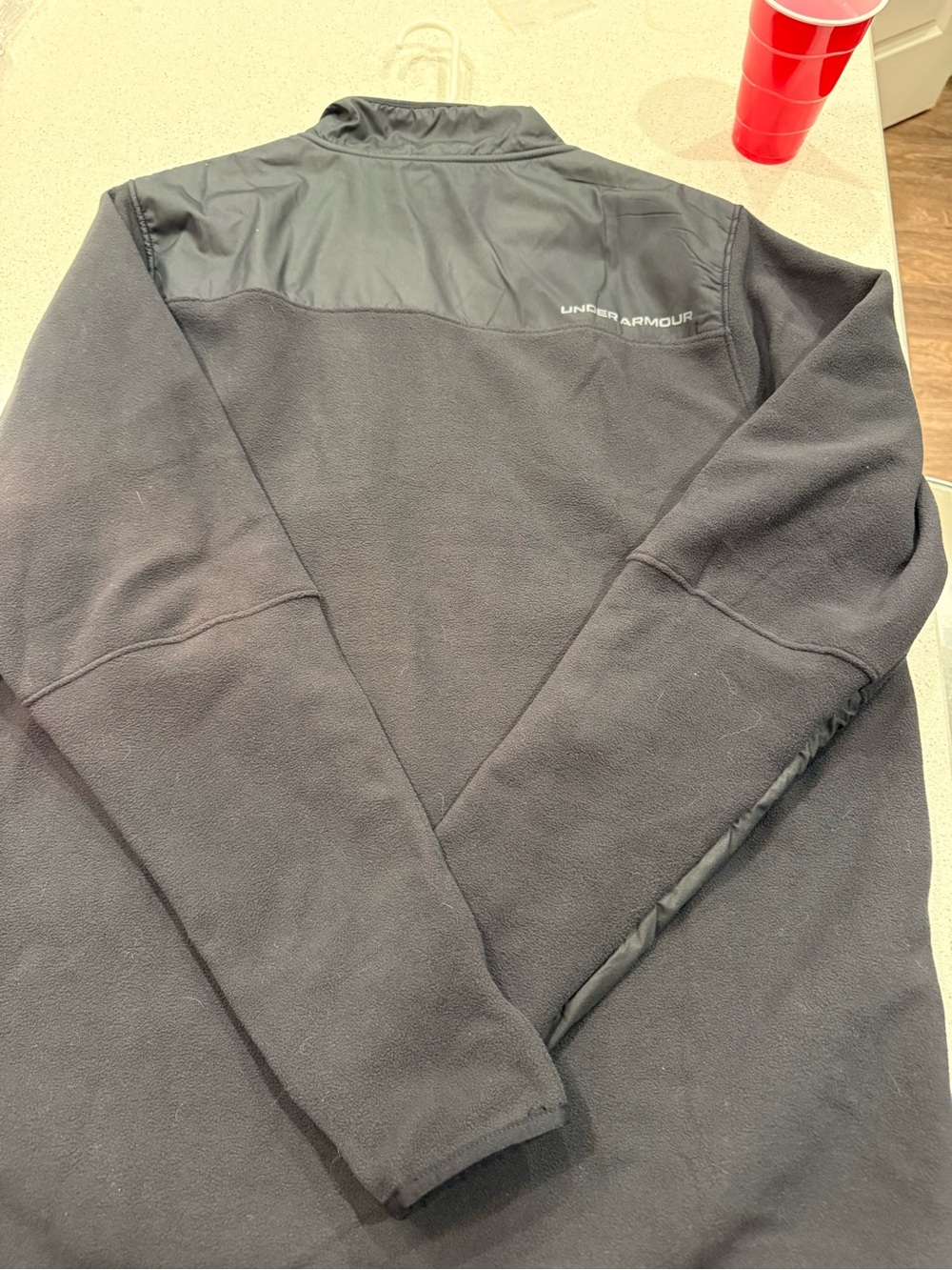 Under Armour Men’s Black Lightweight Fleece Shirt Jacket XL